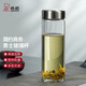 希諾（HEENOOR） 玻璃杯男士大容量單層透明加厚泡茶水杯商務(wù)便攜家用帶蓋杯子 本色460ml