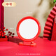 首力老式鏡子壁掛式圓形化妝鏡臥室臺鏡結婚陪嫁紅色新娘掛鏡臺式大號 復古鏡子【中號】
