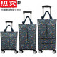 衛(wèi)亮德國(guó)進(jìn)口品質(zhì)超輕便購(gòu)物袋可折疊拉桿手拉車家用便攜購(gòu)物神器買菜 單車熊配飛機(jī)輪 錫紙款雙層加高