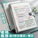 九槑活頁(yè)本 活頁(yè)筆記本可拆卸筆記本子b5記事本文具本子網(wǎng)格方格本橫線(xiàn)活頁(yè)錯題本手賬線(xiàn)圈本 白色英語(yǔ)(再給替芯+4張分隔頁(yè)) B5（通用）