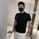 軒萊雅（XUANLAIYA）翻領(lǐng)短袖polo衫男大碼潮牌夏季韓版修身潮流2023新款百搭體恤上衣 黑色 2XL