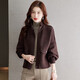 歌米拉（Gemila）短外套女新款春秋立領(lǐng)2025年新款小香風(fēng)高檔女裝小個(gè)子女士上衣 咖啡色 XL
