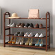 樂(lè )活時(shí)光楠竹鞋架門(mén)口多層家用鞋子收納架宿舍簡(jiǎn)易平板防塵多功能鞋架子 茶色4層80cm【可放16雙鞋】