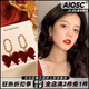 AIOSC絲絨紅色蝴蝶結(jié)耳釘法式小眾復(fù)古女耳環(huán)韓國氣質(zhì)2024新款網(wǎng)紅耳飾 【紅色絲絨蝴蝶結(jié)】