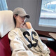 妙奕嘉美式衛衣女秋季外套2025新款春裝衣服長(cháng)袖斜肩上衣休閑時(shí)尚薄款 數字22斜肩套頭衛衣【淺灰】 M 【建議90-100斤】