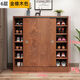 龍遙鹿鞋柜推拉門(mén)多層大容量家用門(mén)口木質(zhì)經(jīng)濟(jì)型簡(jiǎn)易玄關(guān)柜鞋架 六層高120*120*40金橡木 帶貨上樓+自己安裝[省錢(qián)]