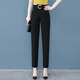 皮爾卡丹哈倫褲女褲高端職業(yè)2026春秋新款高腰顯瘦小個(gè)子闊腿西裝休閑褲子 黑色 XL 29/116-125斤