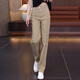 皮爾卡丹（PIERRE CARDIN）牛仔褲子女高端2025新款夏季薄款純棉休閑窄版女褲直筒褲氣質顯瘦 卡其色 3XL 31碼136-145斤