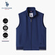 U.S. POLO ASSN.馬甲男商務(wù)寬松保暖秋冬立領(lǐng)無袖純色背心男裝外套父親節(jié)禮物