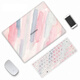 御密達(dá)（YUMIDA）適用華為MateBook 14 酷睿Ultra 2024款保護(hù)殼FLMH-16電腦殼套全包 水彩粉色+同款鍵盤膜
