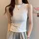 九寸陽(yáng)光背心吊帶女2024夏新款寬肩修身遮副乳無(wú)袖西裝內搭圓領(lǐng)上衣打底衫 白色 M 建議【90-102斤】