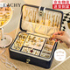 EACHY?首飾盒收納盒新婚生日禮物精致大容量項鏈?zhǔn)宙準(zhǔn)占{展示架 藍