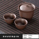 元兮復古原礦紫砂手抓壺單壺防燙三才蓋碗家用功夫旅行茶具套裝泡茶壺 初旬手抓壺+2杯