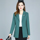 稱(chēng)美 中老年女裝外套50-60歲新款中年媽媽裝春秋季小西裝時(shí)尚休閑上衣 淺綠色 2XL【建議105-120斤】