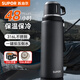 蘇泊爾（SUPOR）保溫杯大容量不銹鋼316L車(chē)載水壺戶(hù)外保溫杯商務(wù)高檔泡茶杯 曜石黑1000ml【316L+自帶茶杯】