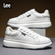Lee男鞋小白鞋休閑板鞋百搭厚底低幫運動(dòng)休閑鞋子 【印花款】白色 41