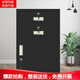 常捷矮柜文件柜鐵皮柜帶鎖床頭柜儲(chǔ)物柜桌下辦公抽屜柜工具柜小柜子 二斗一門黑色