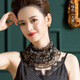 萊婭斯圍脖女夏季桑蠶絲套頭2024年新款假領(lǐng)子真絲圍巾小絲巾春脖套 綠色方形