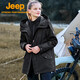Jeep吉普沖鋒衣男女三合一登山服秋冬季新款可拆卸抓絨保暖防寒外套 品牌黑4069 S/155