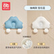愛(ài)貝迪拉（AIBEDILA）新生嬰兒定型枕0到6個(gè)月防偏頭矯正寶寶枕頭嬰幼兒糾正睡頭型神器 【雙面可用】珍珠棉枕芯-寶石藍
