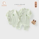 姣麗熊 0-6個(gè)月新生兒衣服2件裝剛出生小寶寶包屁衣夏季薄款純棉連體衣 綠色（夏季） 52cm
