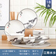 風(fēng)飛沙2-6人碗碟套裝中式家用陶瓷新款碗盤(pán)子面碗湯碗情侶碗筷組合餐具 江南水鄉18頭配湯碗