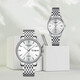 冠琴（GUANQIN）瑞士認證品牌情侶手表一對機械表夜光防水情侶表禮物商務(wù)情侶對表 銀殼白面一對【明星推薦】