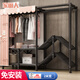 家麗人折疊免安裝衣柜加粗鋼管臥室簡(jiǎn)易衣柜家用宿舍雙人2米儲物布衣柜
