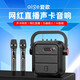 愛(ài)歌（aige）TX02網(wǎng)紅戶外k歌廣場(chǎng)舞音響自帶聲卡直播一體機(jī)唱歌機(jī)手提便攜式無(wú)線藍(lán)牙音箱低音炮家用ktv高音質(zhì) 直播聲卡版+2支U段充電話筒