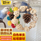 共度（Gong Du）鳥(niǎo)玩具套裝秋千爬梯啃咬磨牙玩耍中小型鸚鵡玩具八哥鳥(niǎo)籠掛件鈴鐺 松塔藤球磨牙串白色1件套