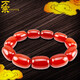 萬(wàn)宗紅瑪瑙手串男桶珠手鏈男款天然紅玉髓佛珠本命年紅繩男