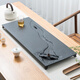 茶錦記烏金石茶盤(pán)家用簡(jiǎn)約石頭茶具托盤(pán)排水茶臺大號石盤(pán)客廳待客泡茶幾 85*33*4(CM)單茶盤(pán)