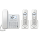AT&T 34109擴(kuò)音大音量中文菜單數(shù)字無(wú)繩子母機(jī)一拖一家用辦公電話機(jī)固話有線固定老人機(jī)座機(jī)無(wú)繩電話機(jī) 中文版一拖二 白色