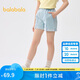 巴拉巴拉童裝兒童短褲女童2025夏裝牛仔休閑中大童褲子208225110002