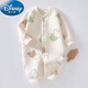 迪士尼（Disney）嬰兒衣服秋冬季保暖純棉連體衣寶寶夾棉哈衣新生兒加厚空氣棉睡衣 雙拼米奇保暖連體衣 73碼建議5-7個(gè)月體重13斤-18斤
