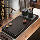 三醒整塊黑烏檀木頭實(shí)木功夫茶盤(pán)家用套裝電器一體帶電磁爐茶臺茶托盤(pán) 90*45*4.5CM【單茶盤(pán)】