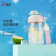 希諾（HEENOOR）塑料杯兒童學(xué)生tritan大容量吸管杯女士孕婦便攜雙飲卡通帶提環(huán)繩 淘氣粉 550ml