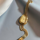 米莉莎（MISHALI）中古風(fēng)小眾時尚輕奢高級感創(chuàng)意蛇頭形氣質(zhì)復(fù)古精致石英手表女禮物 蛇頭金-鏈條