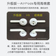 Fanmusic海捷（HieGi） 海綿套加厚6對裝耳機套耳塞棉平頭耳機專(zhuān)用耳棉實(shí)心空心海綿耳套 升級版AirPods專(zhuān)用【黑色6對】