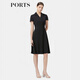 PORTS寶姿女裝小黑裙時(shí)尚設計感通勤西裝領(lǐng)連衣裙ALM8D145PWB023 黑色 M (6)