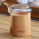 borun 功夫茶海分茶器玻璃公道杯茶漏沏茶耐熱茶壺帶把手抓竹玻璃公杯龍舌創(chuàng  )意 竹木 龍舌杯
