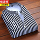 恒源祥加絨加厚秋冬襯衣條紋商務(wù)正裝保暖修身長(cháng)袖男襯衫上衣寬松大碼 黑色 2XL 建議130140斤