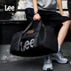 Lee手提旅行包男出差大容量斜挎背包干濕分離運動(dòng)健身包登機單肩包 黑色