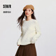 森馬（Semir）森柔毛衫|商場(chǎng)同款毛衣女圓領(lǐng)純色2024冬季絞花上衣101724107014
