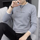 寄風(fēng) 毛衣男秋冬新款針織衫韓版修身圓領(lǐng)男士休閑修身打底衫男裝衣服 209藍色（單件） L