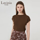 Lavinia Club拉維妮婭蝴蝶袖修身T恤女2025夏季設計感顯瘦針織上衣Y43Z182 咖色 M (165)