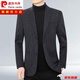 皮爾卡丹（pierre cardin）西裝外套男春秋季中年男士商務(wù)休閑小西服韓版爸爸裝上衣服單西男 藍(lán)色 175/115-135斤