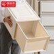 愛麗思（IRIS）抽屜式收納箱收納盒家用塑料衣物內(nèi)衣玩具收納柜可疊加塑料整理箱 【單個】59L面寬40*深50*高30 卡其色
