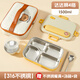 沃德百惠（WORTHBUY）316不銹鋼保溫飯盒上班族小學(xué)生專(zhuān)用餐盒便當(dāng)盒可微波爐加熱飯盒 316達(dá)達(dá)獅4格+餐具+湯碗+袋