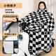 菠蘿蜜電動車擋風(fēng)被冬季加厚加絨加大護(hù)肩防水布電瓶車防風(fēng)保暖風(fēng)擋棉被 【無反光條】小熊格子+小被子